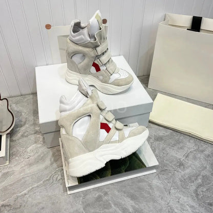 Luxury New Fashion Ankle Boots Height Enhancing High Top Thick Sole Casual Comfortable Sports Style Versatile Women's Shoes - Chicchar Fashion