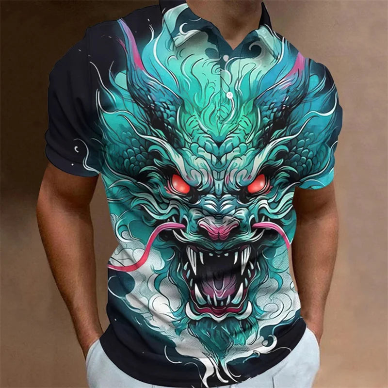 Dragon Polo Shirt Oversized