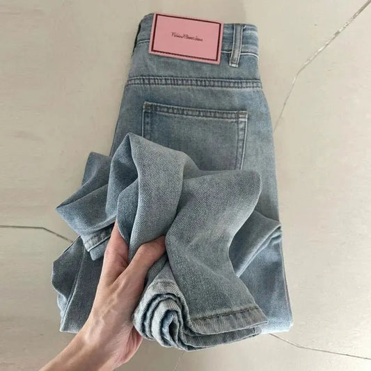 Chic High Waist Denim Pants - Chicchar Fashion