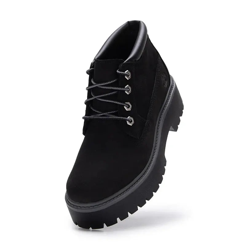 Timberland Mid-Top Boots for Women, Thick-Soled Height-Increasing Boots, Outdoor Sports Hiking Shoes A5Ren015 Chicchar Fashion