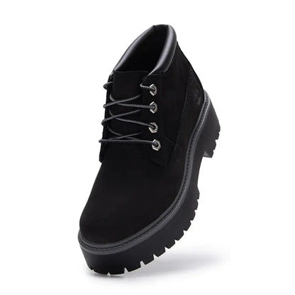 Timberland Mid-Top Boots for Women, Thick-Soled Height-Increasing Boots, Outdoor Sports Hiking Shoes A5Ren015 Chicchar Fashion