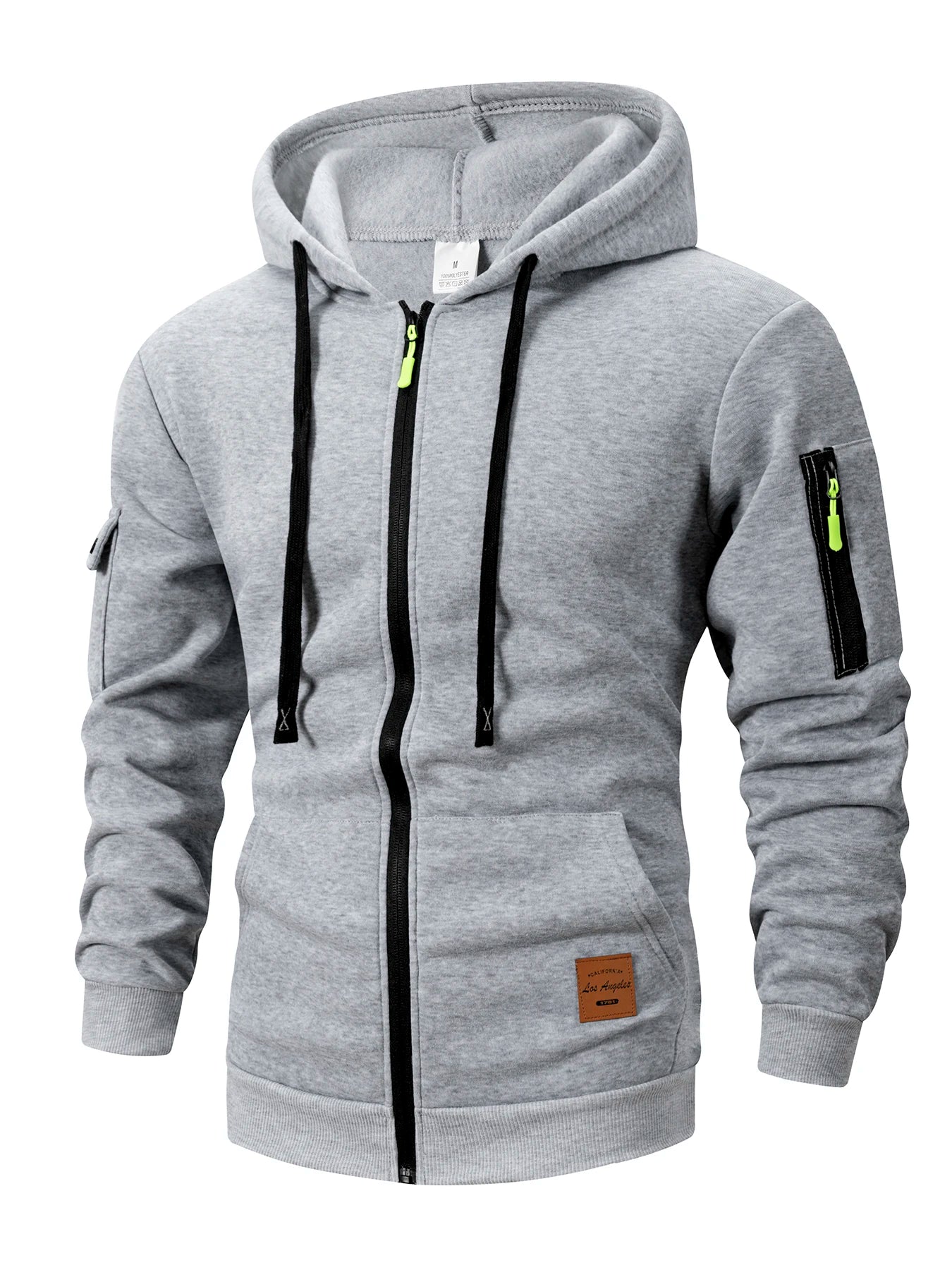 Slim Polyester Zip Hoodie