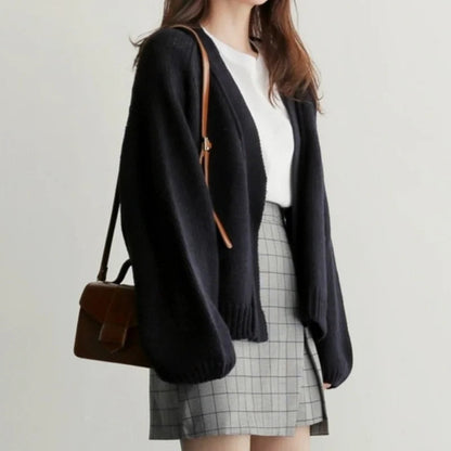 Polyester Knit Long Cardigan Chicchar Fashion