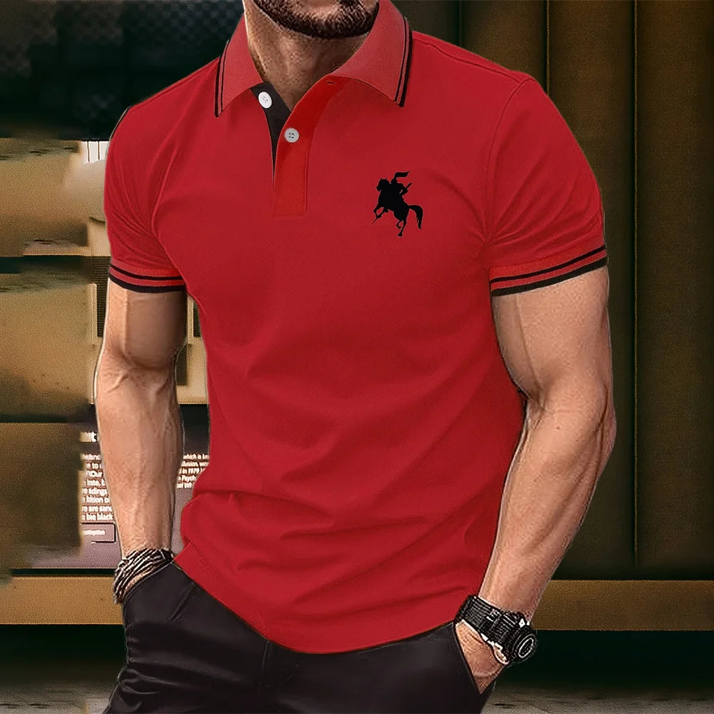 Men's Polo Button Lapel S-3XL