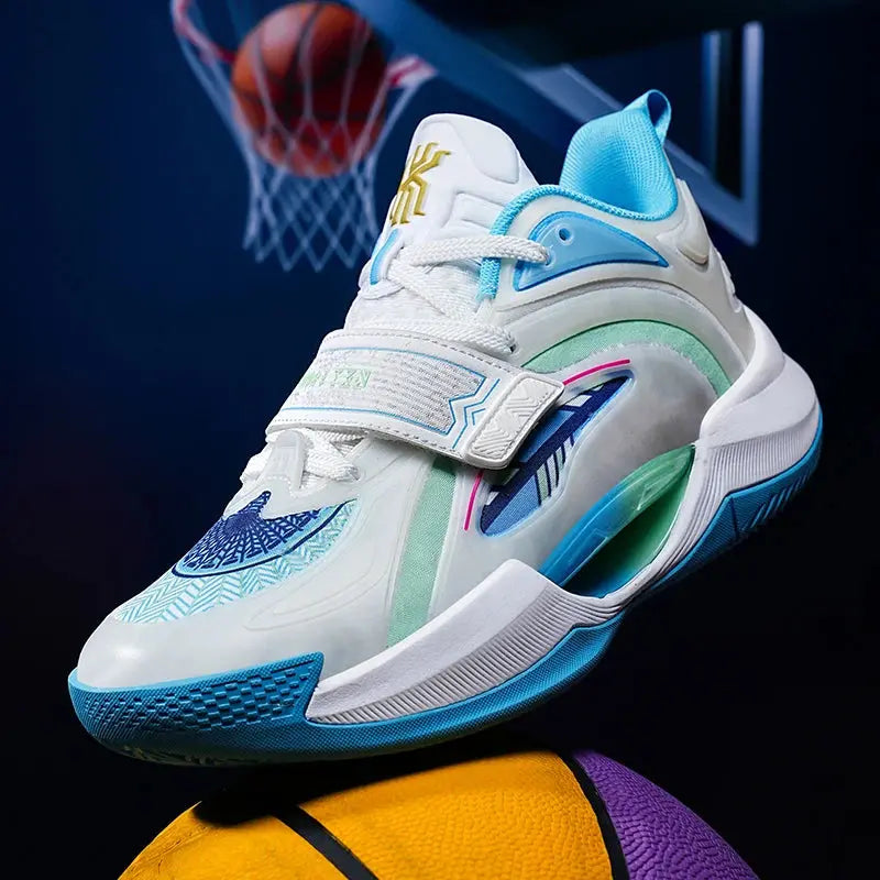 Unisex Basketball Shoes Rebound Wear-resistant Breathable Sneakers Shock-absorbing Flat Sports Shoes for Men Women - Chicchar Fashion