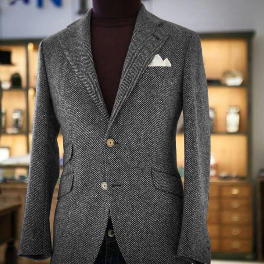 Herringbone Slim Fit Blazer
