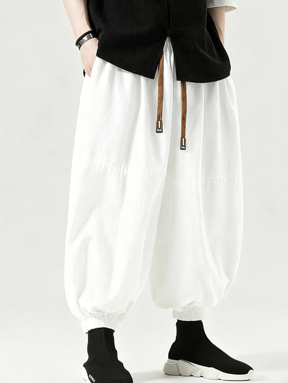 Cotton Harem Ankle Pants