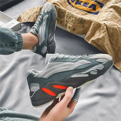 Men's Running Shoes Breathable Mesh Casual Dad Sneakers Polyester Color Block Unisex Slip-On Sports Sneakers Winter Wear - Chicchar Fashion