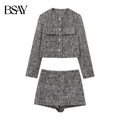 Polyester High-Waist Two-Piece