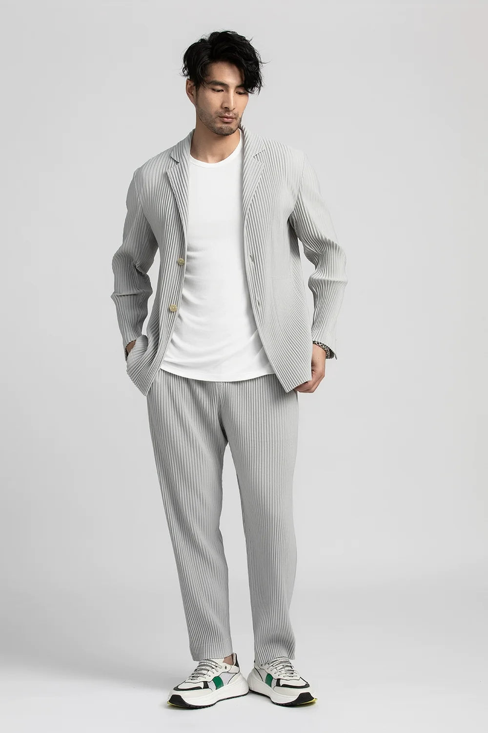 Retro Indigo Men's Straight-Leg Chunky Overalls