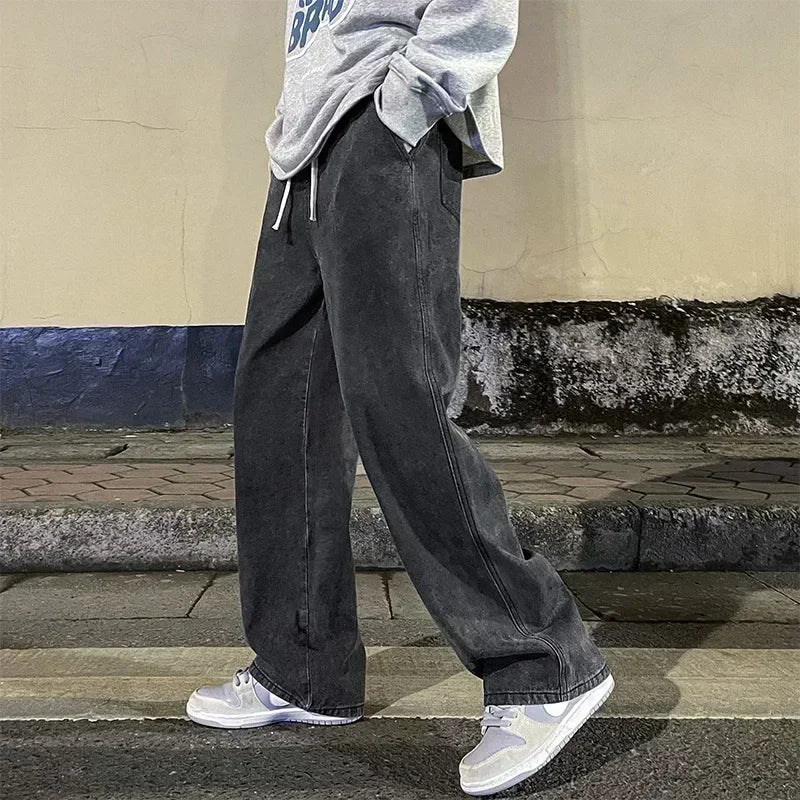 Korean Loose Straight Jeans