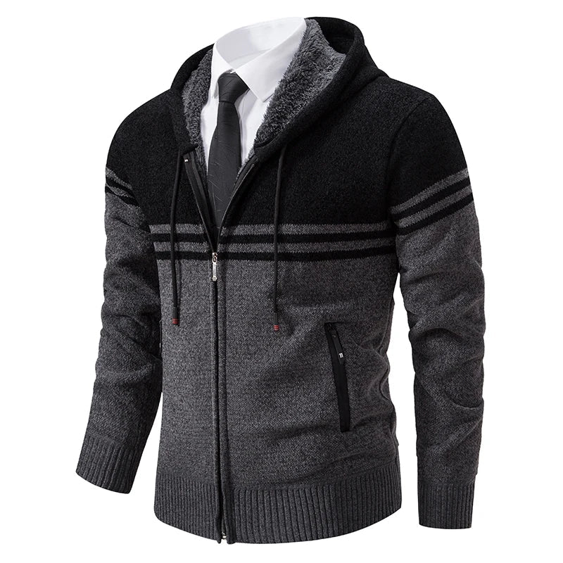 Men's Fleece Zip Stand Collar Chicchar Fashion