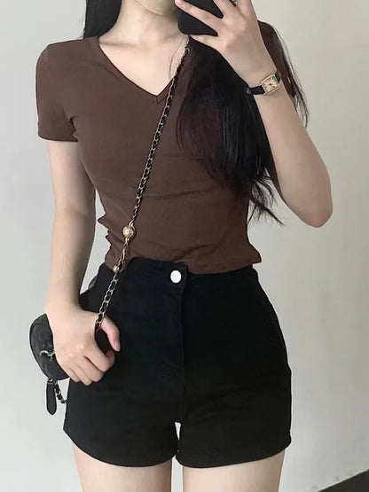 High Waist Denim Shorts