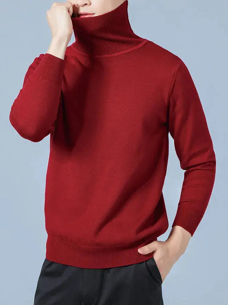 Cashmere Sweater Men Pullover Autumn Winter  turtleneck Soft Warm Cashmere Sweater Jumper Knitted Sweaters - Chicchar Fashion