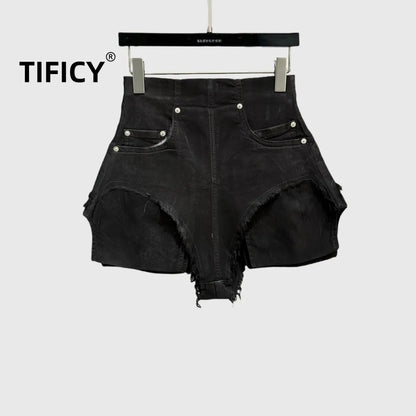 Spicy Denim Shorts Mid Waist