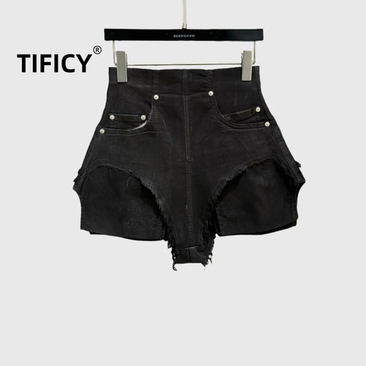 Spicy Denim Shorts Mid Waist