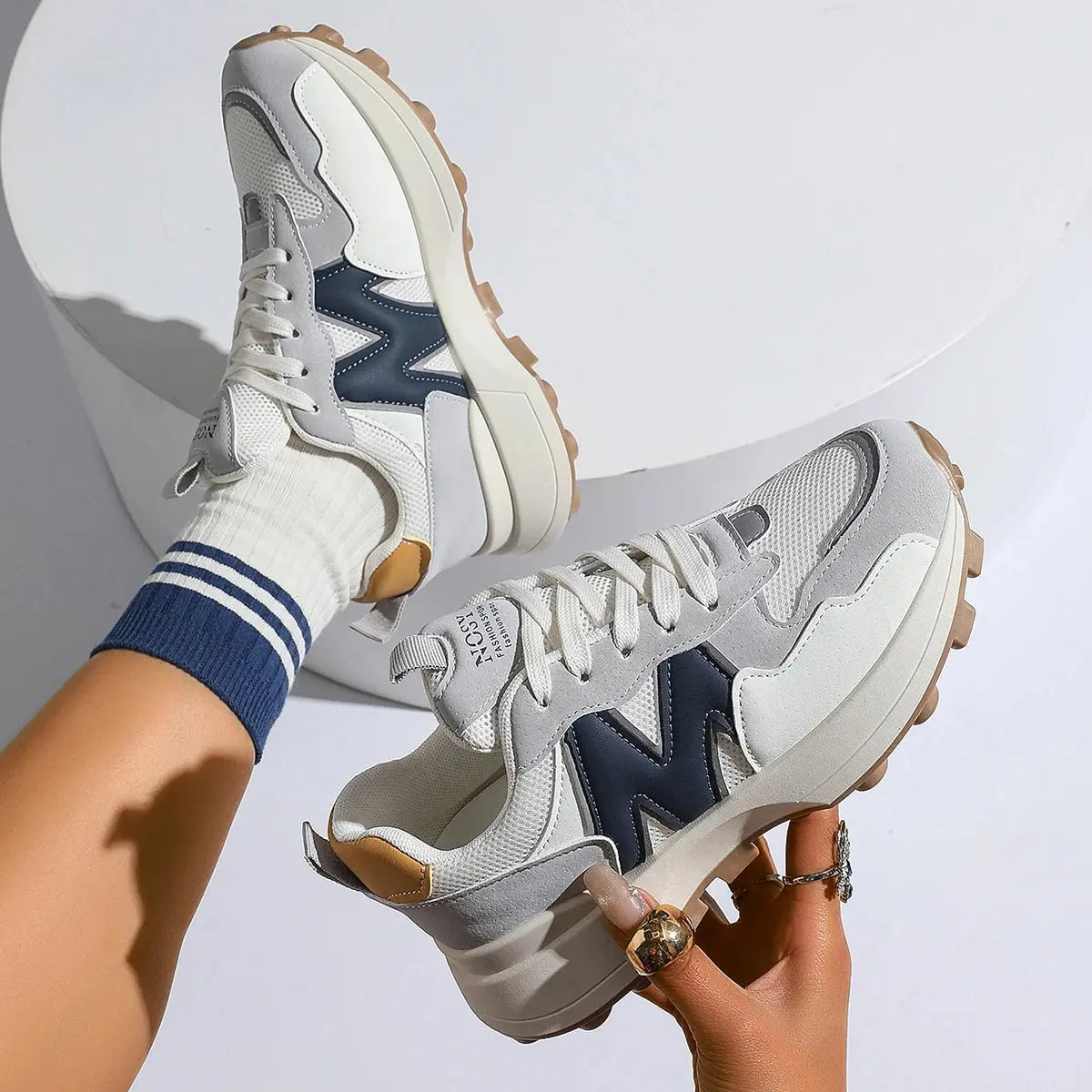 Women New Breathable Sneakers High-end Sport Balance Fashion Shoes for Women Office Trend Luxury Sneakers Women Zapatos De Mujer - Chicchar Fashion