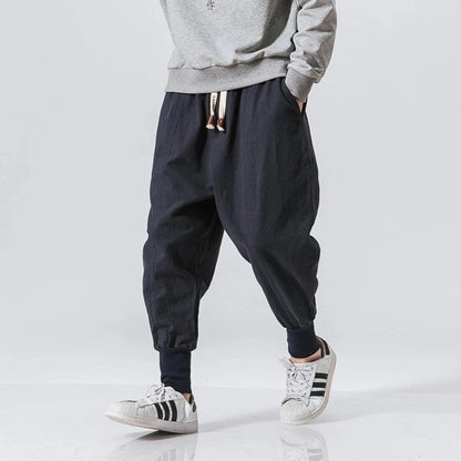 Cotton Linen Harem Joggers