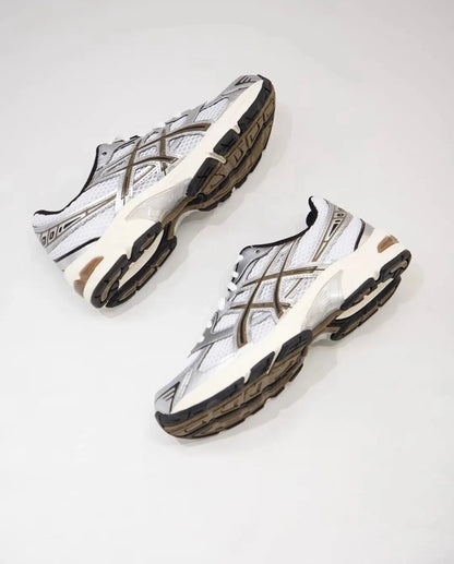 Asics  Practical Retro Versatile Comfortable Daily Low Top Running Shoes Men's White Brown 1201A256-113 - Chicchar Fashion