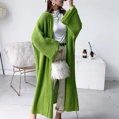 Knitted Long V-Neck Cardigan Chicchar Fashion