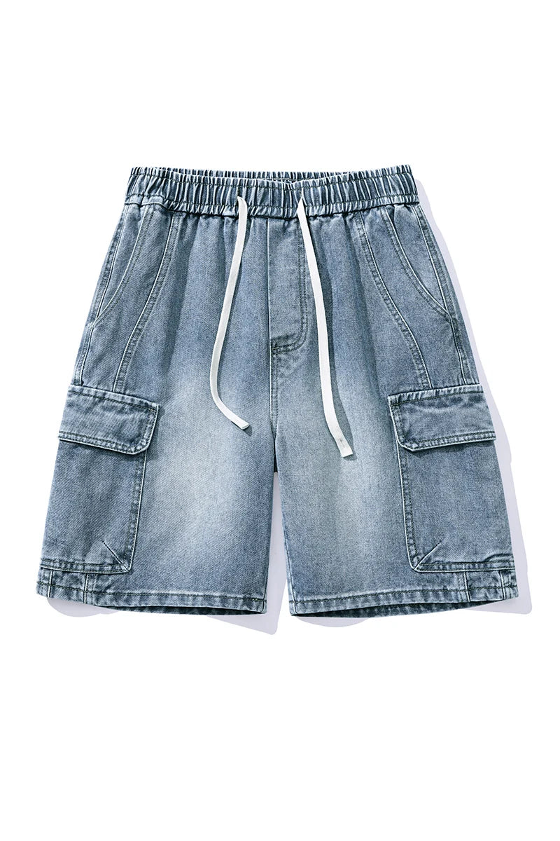 Cotton Quick-Dry Denim Shorts