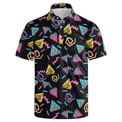 Men's 3D Print Hawaiian Polo Chicchar Fashion