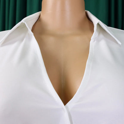 Pleated Polyester Office Dress