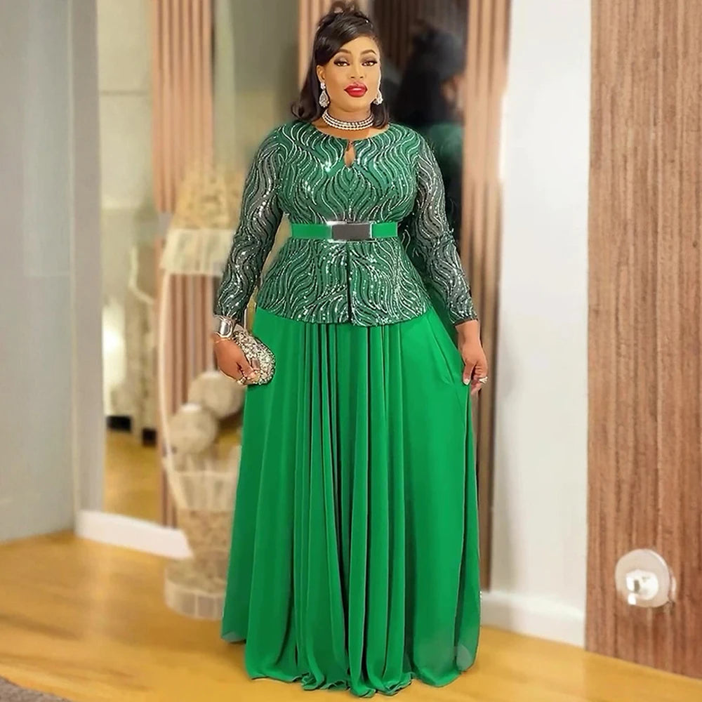 African Dashiki Pleated Maxi