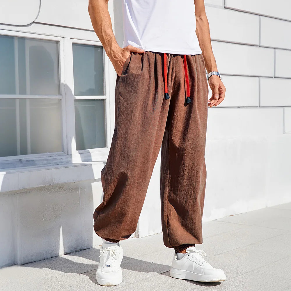 Cotton Linen Harem Joggers