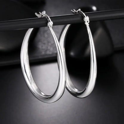 Elegant Silver Hoop Earrings - Chicchar Fashion
