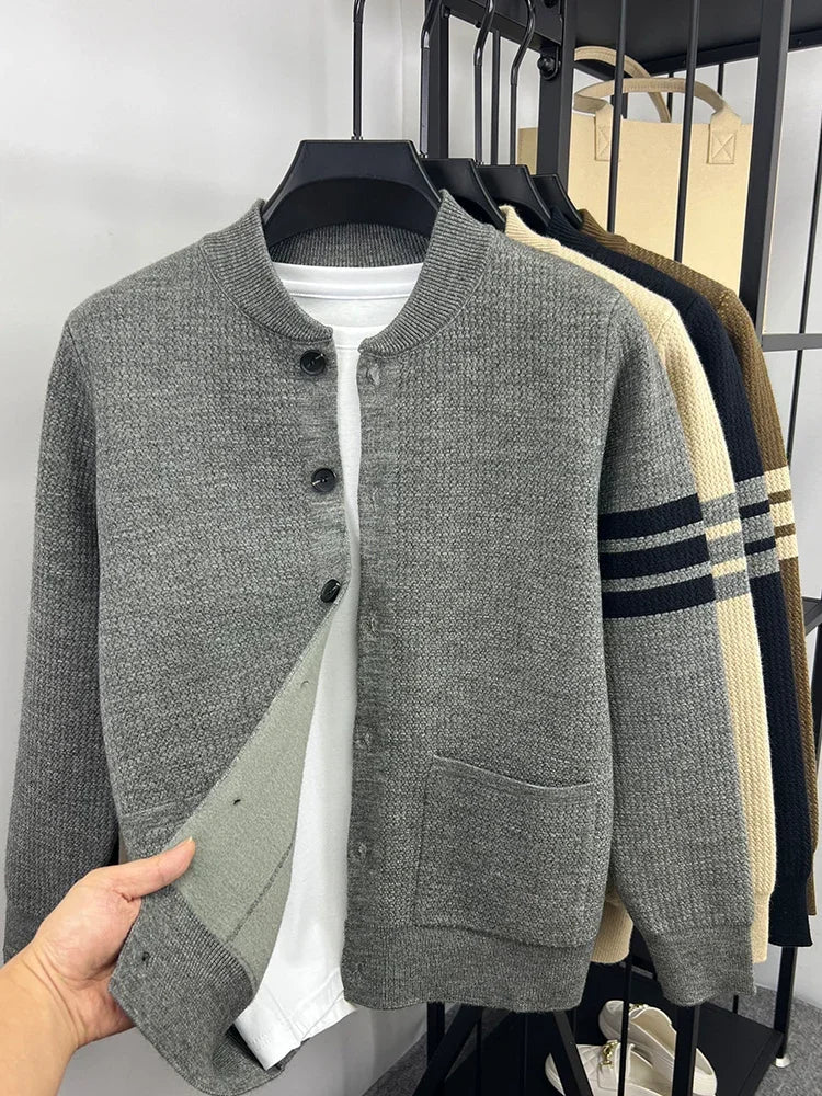 Men's Knit Velvet Cardigan Chicchar Fashion