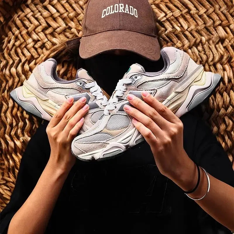 Women's shoes 2024 summer 1906R sports shoes men's shoes retro casual dad shoes brown gray blue - Chicchar Fashion