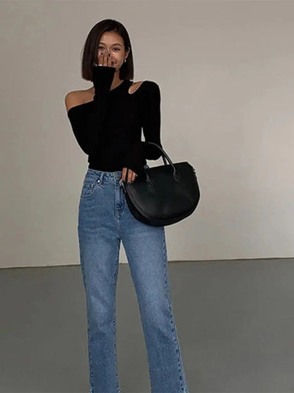 Chic Off-Shoulder Crop Top - Chicchar Fashion