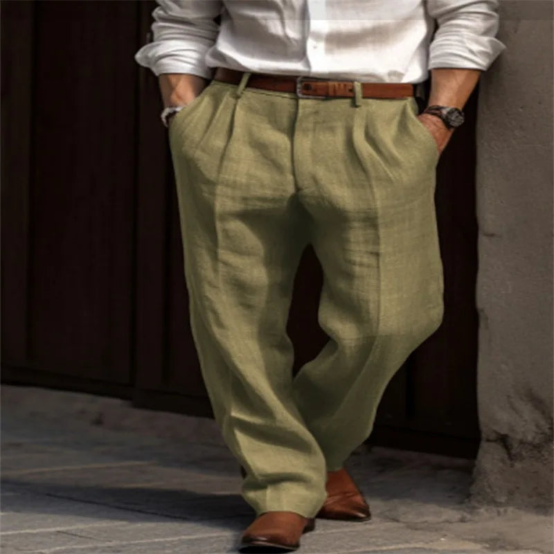 Men's Linen Stand-Pocket Pants