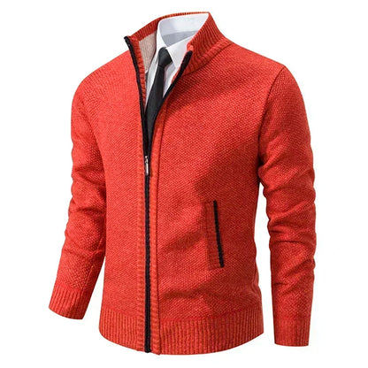 Stand Collar Fleece Cardigan Chicchar Fashion