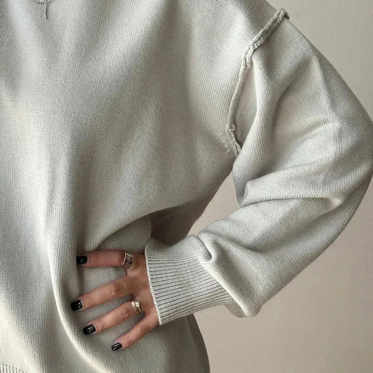 Beige Cozy Winter Pullover - Chicchar Fashion