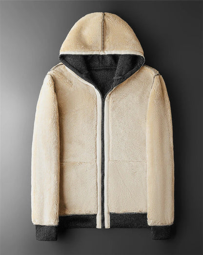 Lambswool Zip Hooded Jacket