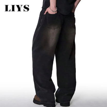 Men's Cotton Wide Leg Jeans