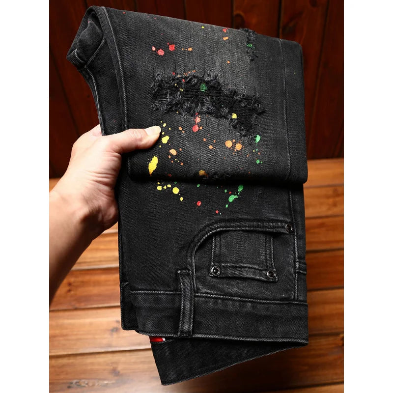 Slim Elastic Black Jeans