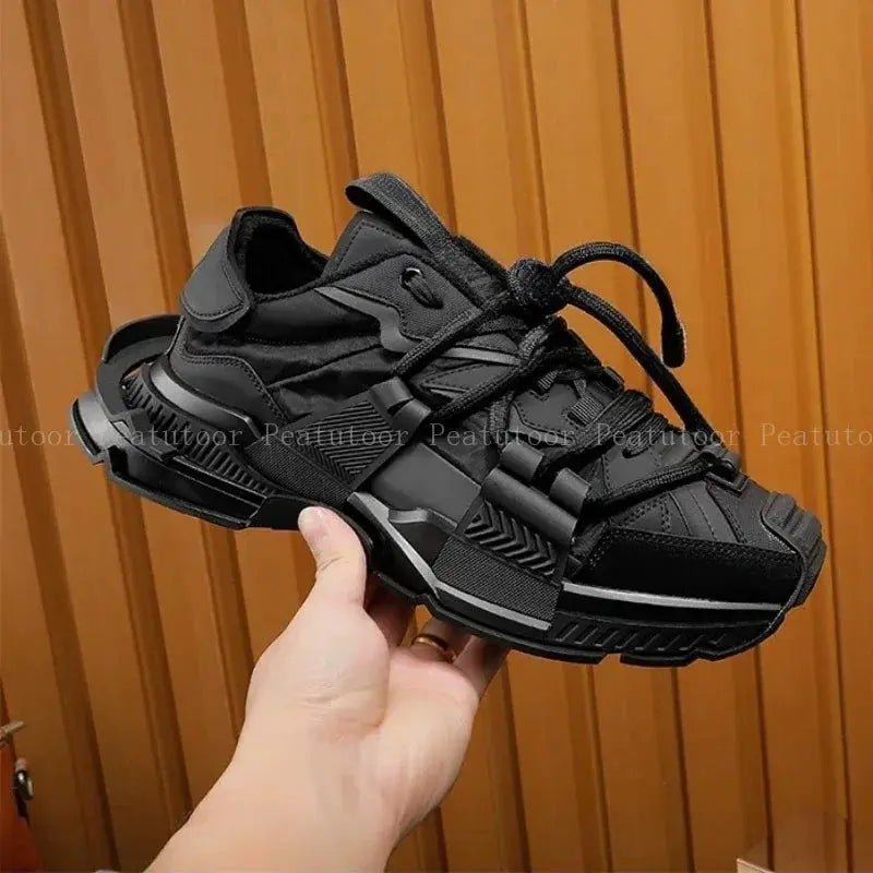 Big Size 35-46 Men Sports Shoes High Quality Women Patchwork Casual Sneakers Sports Running Shoes Lace Up Loafers Platform - Chicchar Fashion