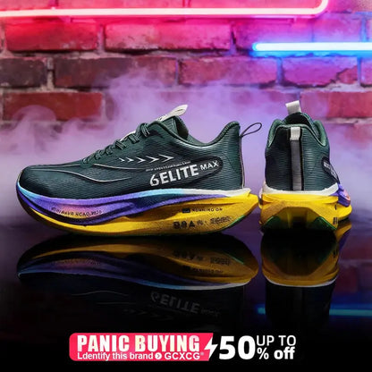 Men  Running Shoes Carbon Board Speciality Marathon Sports Breathable Lightweight Women's Comfortable Athletic Nonskid Sneakers - Chicchar Fashion