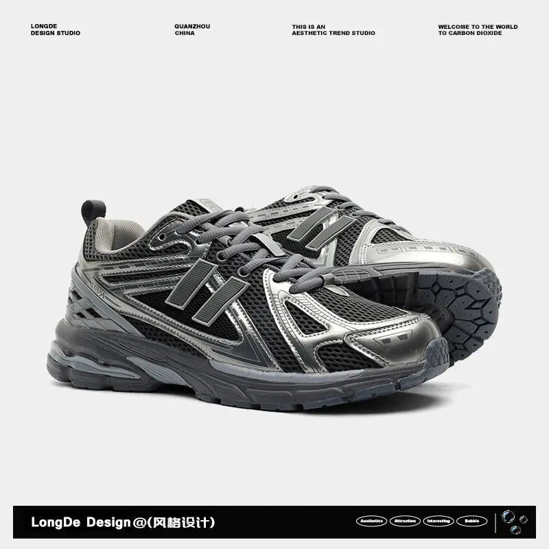 Outdoor Couple Hiking Shoes Men Retro Light Gray Blue Wear-resistant Breathable Sports Shoes New Cross-country Running Shoes - Chicchar Fashion