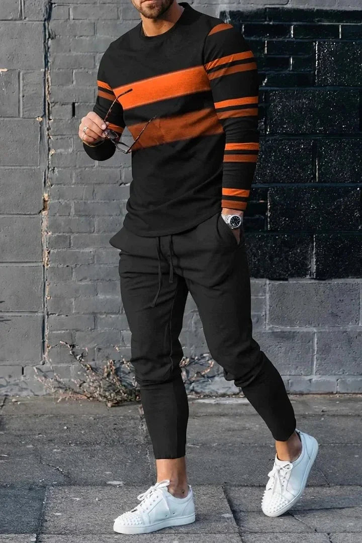 Men's 3D Print Polyester Set