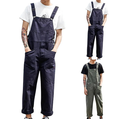 Men's Relaxed Fit Cargo Overalls - Chicchar Fashion
