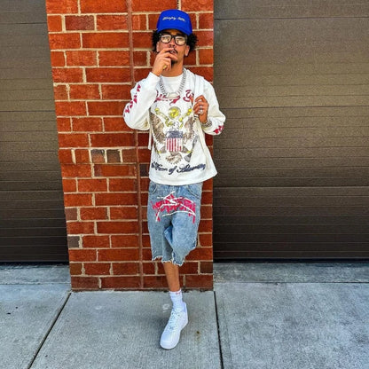 Y2K Rhinestone Denim Jorts