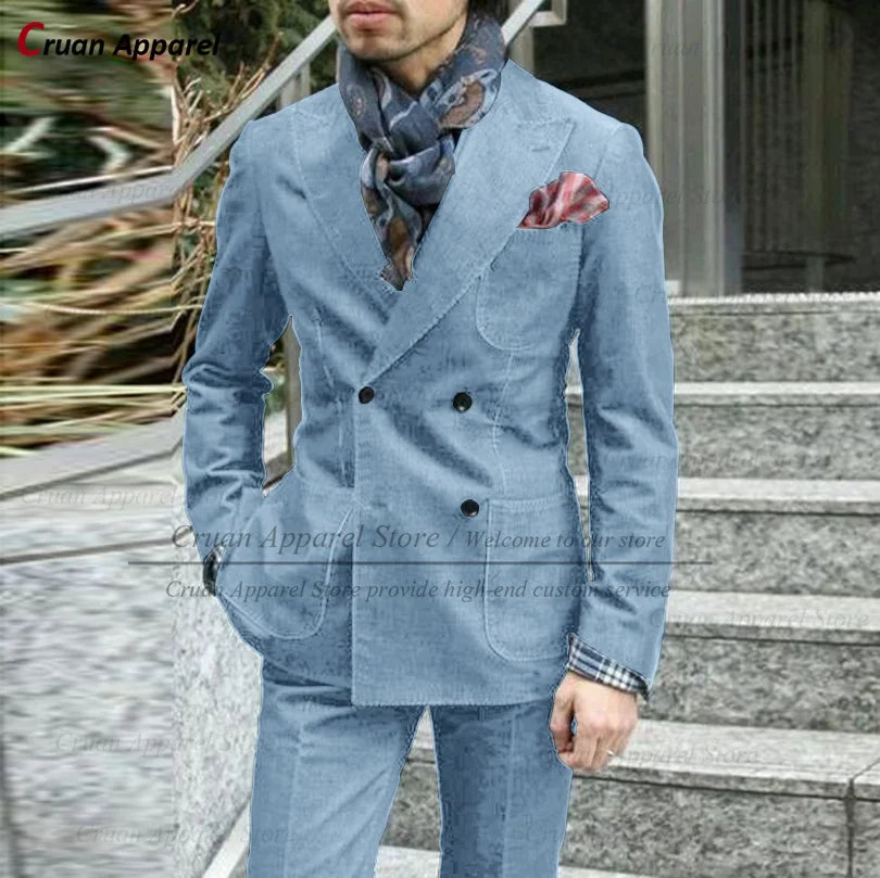 Slim Denim Suit Jacket Set