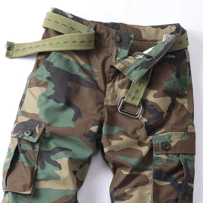 Camo Cargo Straight Leg Pants