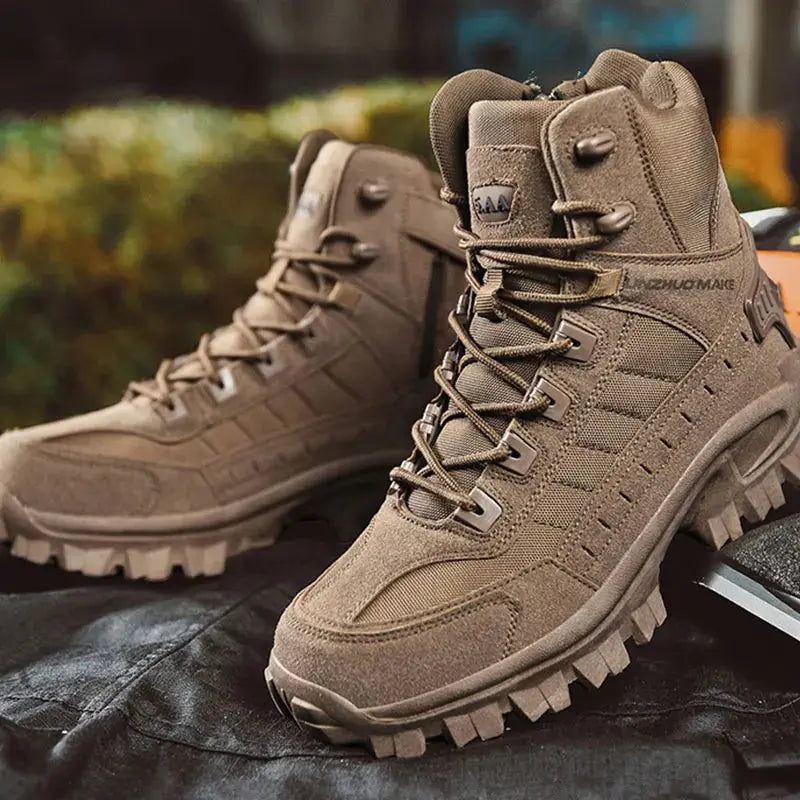 CHRLCK Waterproof Hiking Shoes Men Non-slip Hiking Shoes Tactical Boots Lightweight Breathable Hunting Bkking Work Casuual Boots - Chicchar Fashion