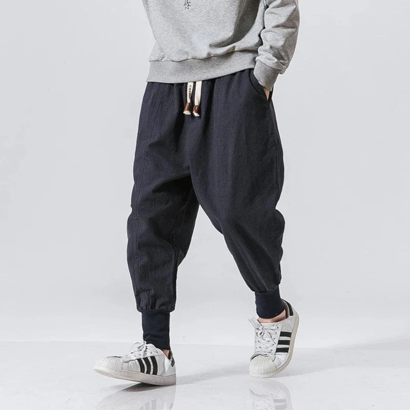 Cotton Linen Harem Joggers
