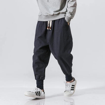 Cotton Linen Harem Joggers